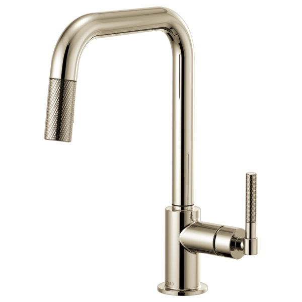 BRIZO - LITZE® Pull-Down Faucet with Square Spout and Knurled Handle