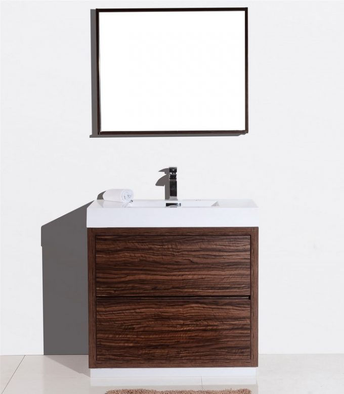 Thumbnail: 36" BLISS - Walnut - Single Sink Freestanding Vanity