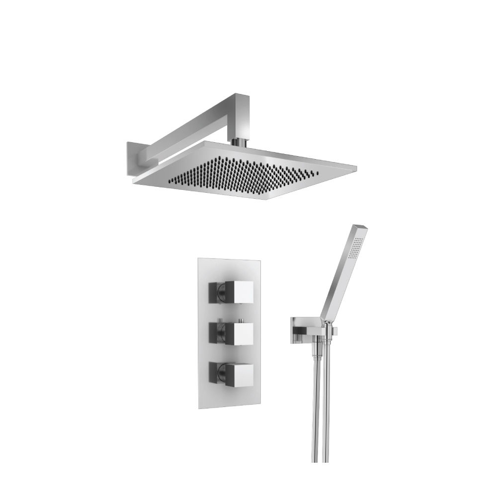 ISENBERG 160.7150 10″ Shower Head & Hand Shower Set – Thermostatic Valve &