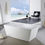 Thumbnail: 67" SQUADRA - White - Rectangular Freestanding Bathtub