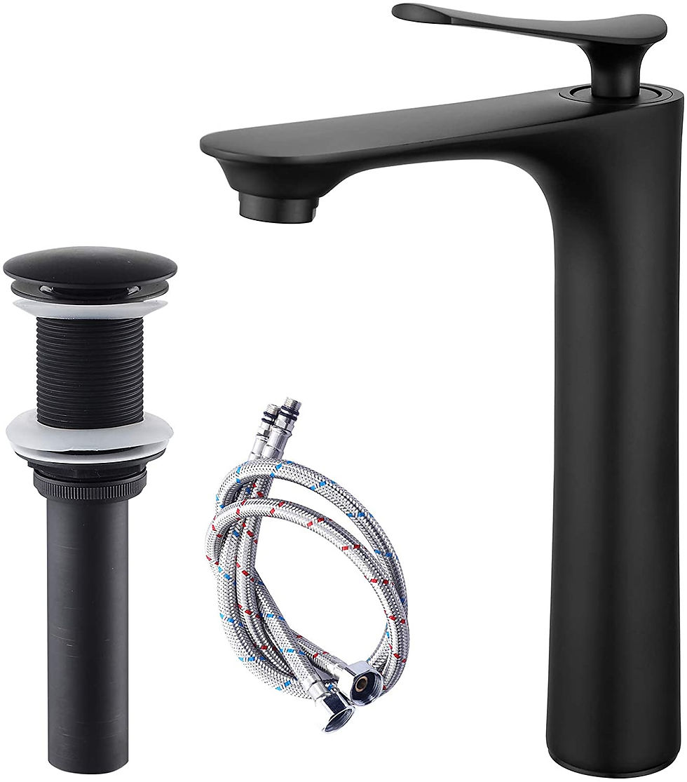 Acqua+Bango Vessel Sink Faucet Single Handle 1 Hole Basin, Black