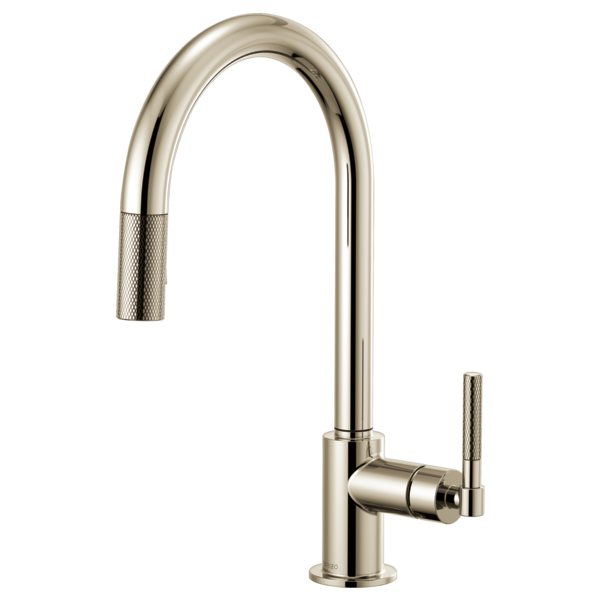 Thumbnail: BRIZO - LITZE® Pull-Down Faucet with Arc Spout and Knurled Handle