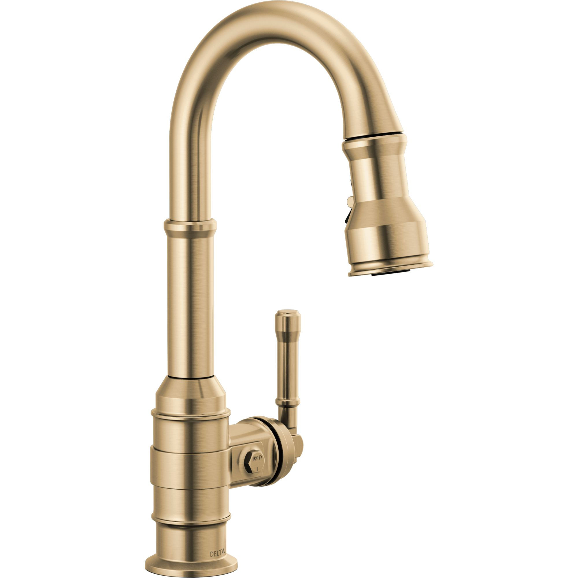 DELTA - BRODERICK - Champagne Bronze - Single Handle Pull-Down Bar Prep Faucet
