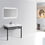 Thumbnail: HAUS 40″ STAINLESS STEEL CONSOLE W/ WHITE ACRYLIC SINK – MATTE BLACK
