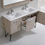 Thumbnail: 60″ BOSCO - Nature Wood - Double Sink Freestanding Vanity w/ Cream Quartz Top