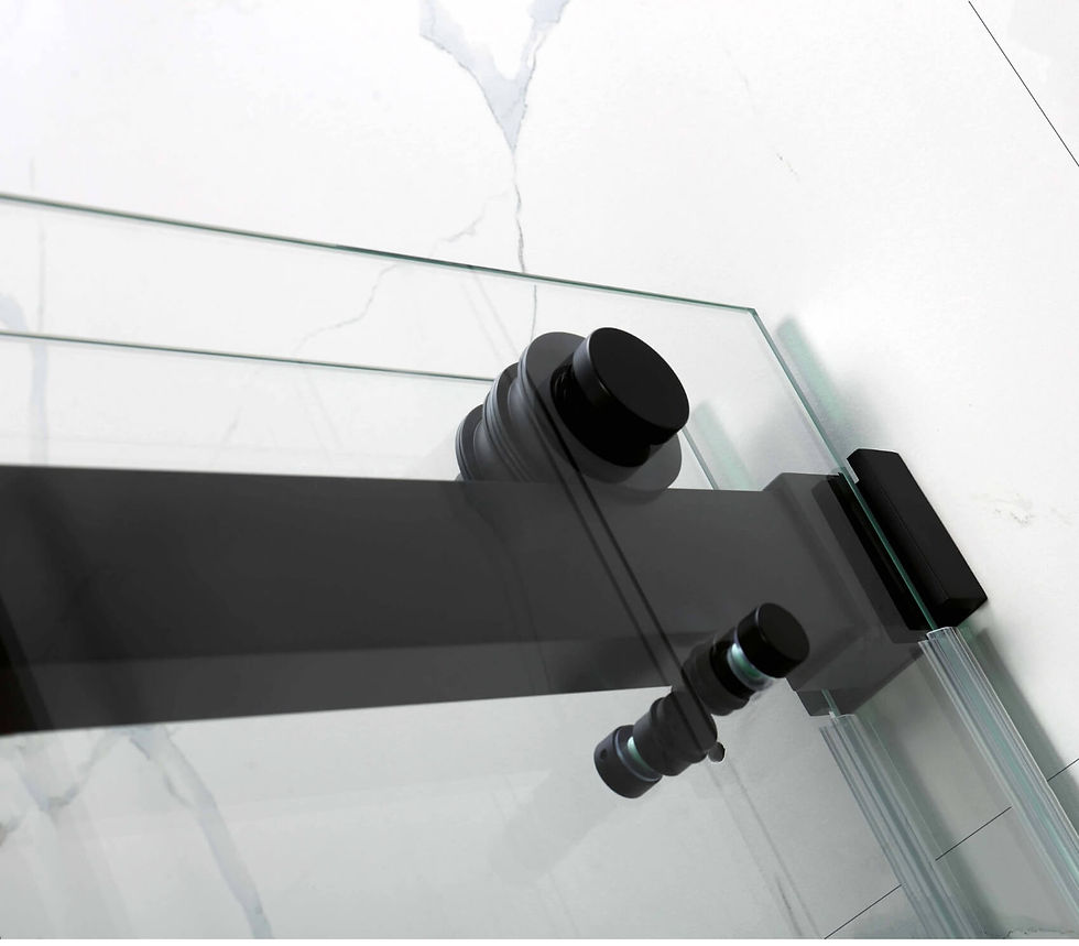 Thumbnail: LUXURY BATH 72" - Matte black - 10mm Double Sliding Shower Door
