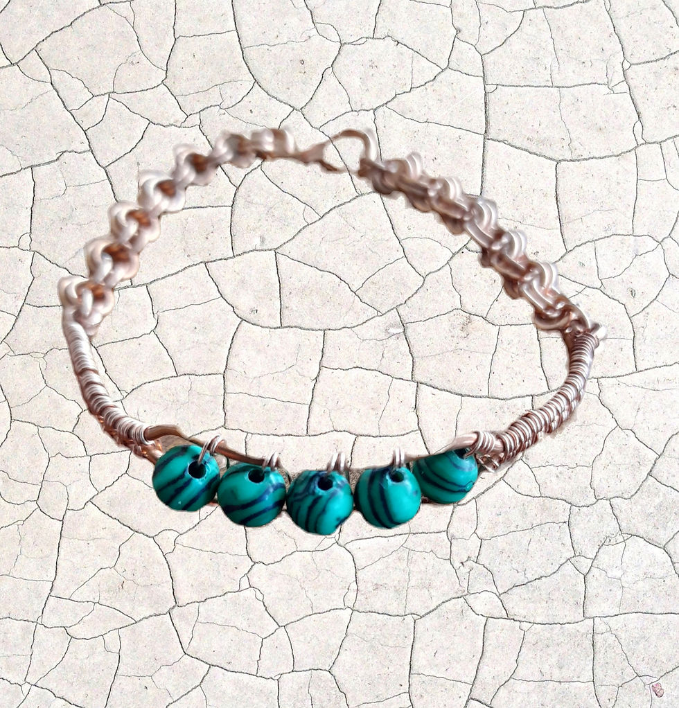 Thumbnail: Gemstone/copper bracelet