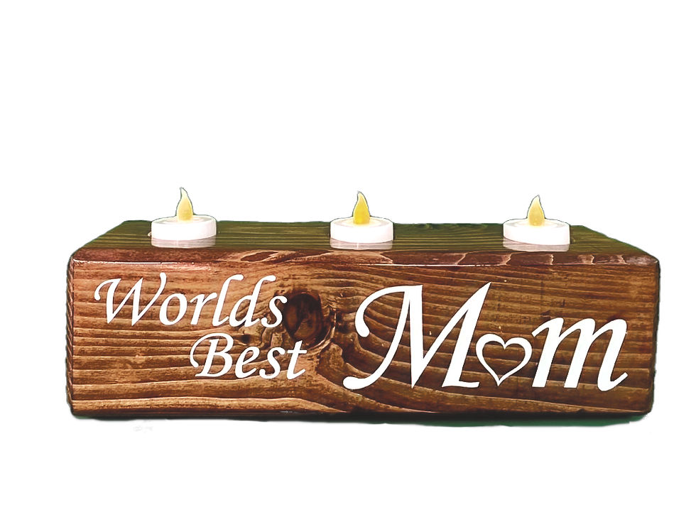 Just For Mom: Handmade Wood Candle Holders
