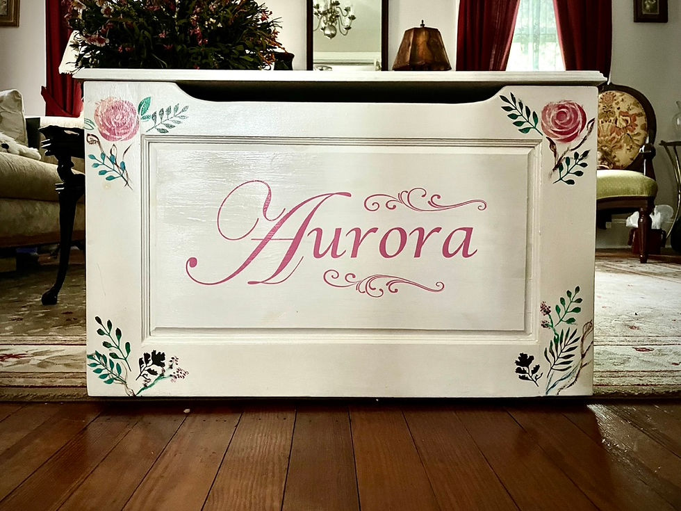 Thumbnail: Handcrafted Girl's Wood Toy Box