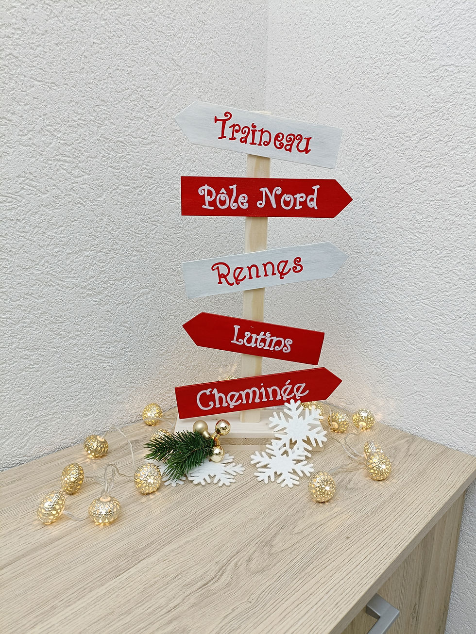 totem Noël rouge