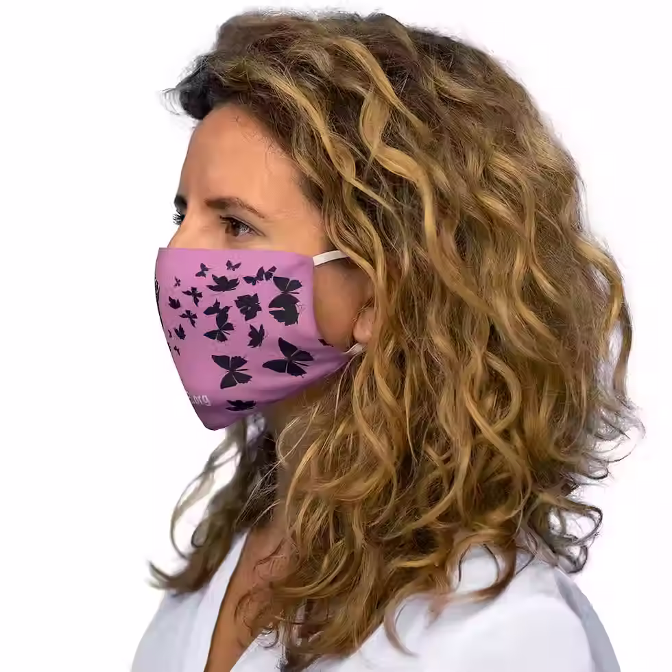 Thumbnail: Butterfly Collection: Snug-Fit Polyester Face Mask