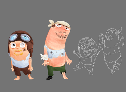 Early Character Design for the "Les réscapés" short (2019)