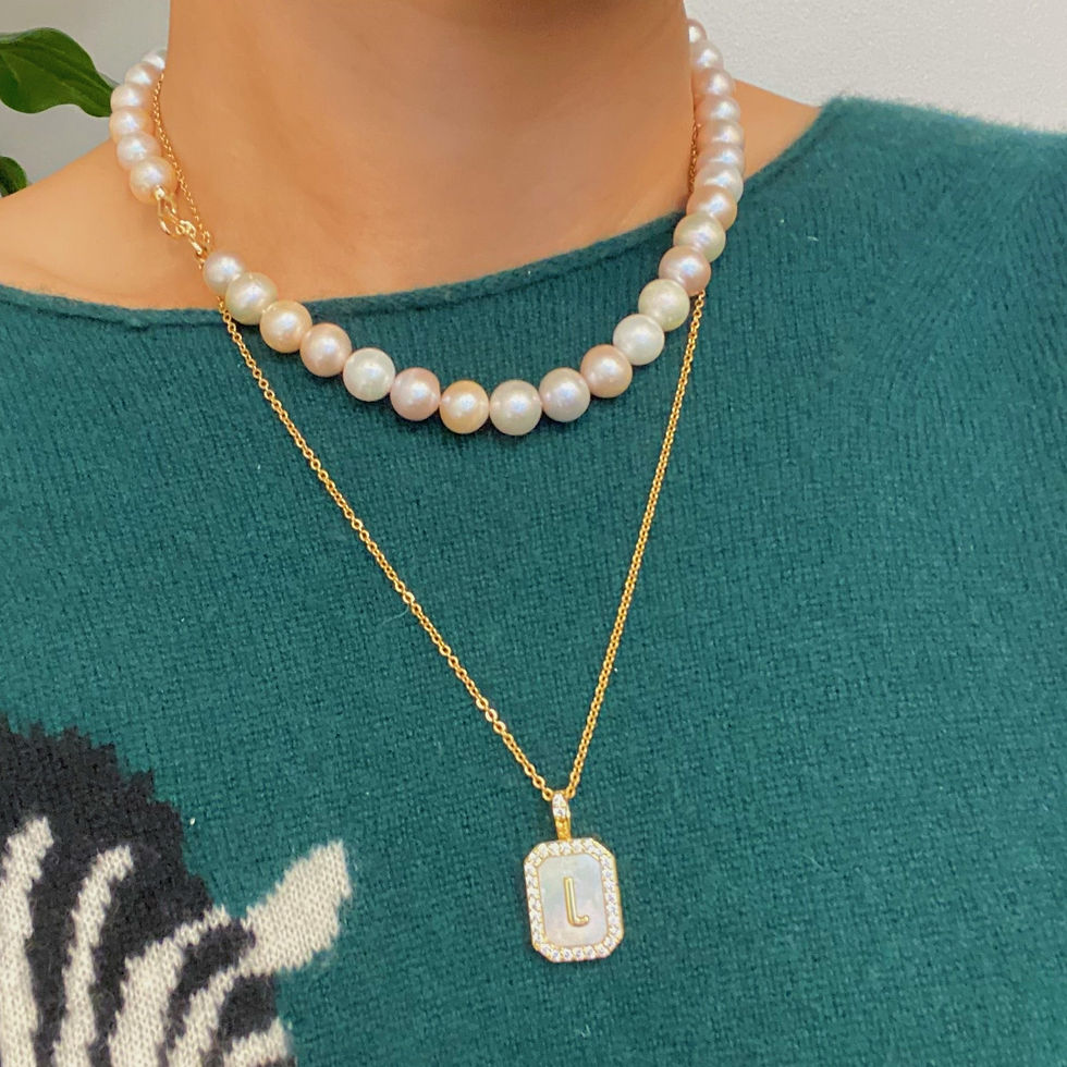 Thumbnail: Initial Deco Open Locket Pendant Necklace