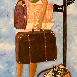 כמעט דיוקן - ציור עם סיפור
(40*80)