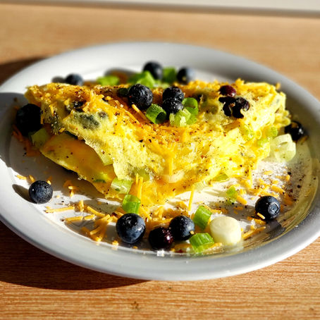 Blueberry and Cheddar Omelette