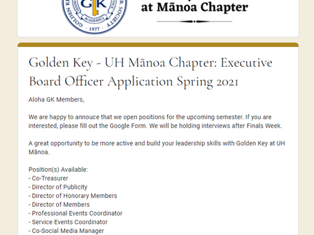APPLY TO BE ON BOARD NEXT SEMESTER!