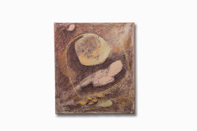 Kika Goldstein
Enigma cromático, 2024
Óleo, cera de abelha fria, bastão oleoso e pastel oleoso sobre tela
35 X 30 cm