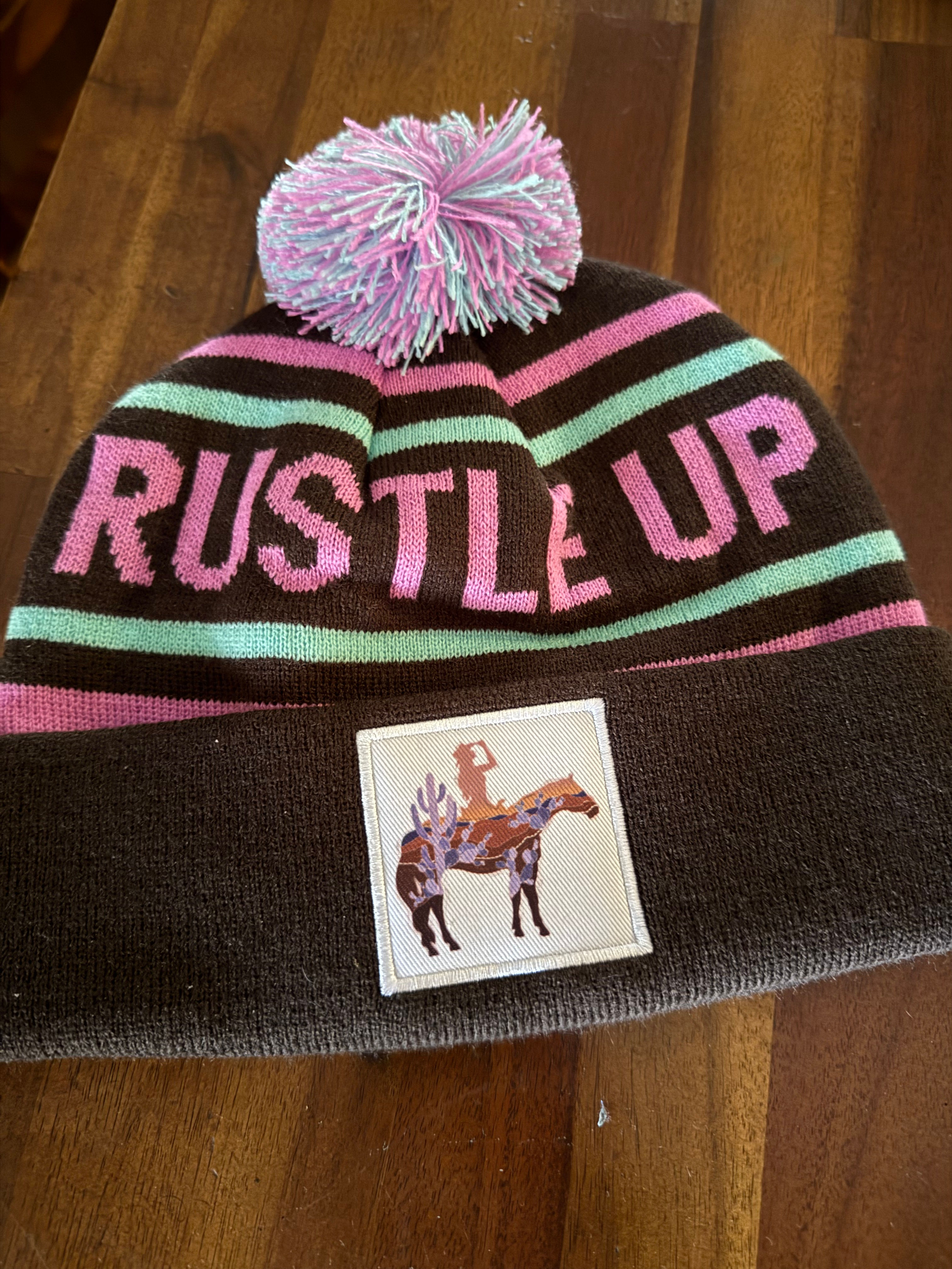 2026 Choc & pink & mint Beanie