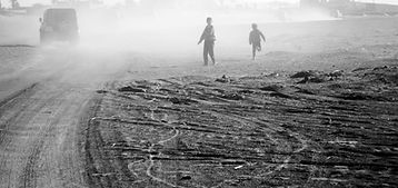 Children frolicking offroad