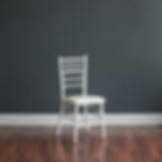 White Wood Chiavari Chair with Cushion