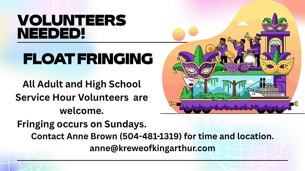 Float Fringing Volunteers Needed