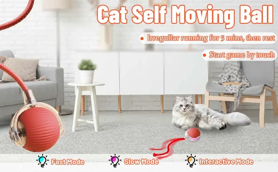 Thumbnail: Smart Electric Pet Toy – Auto-Rolling Hunt Ball