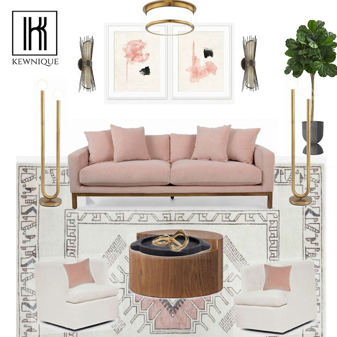 Blush Luxe Living Room