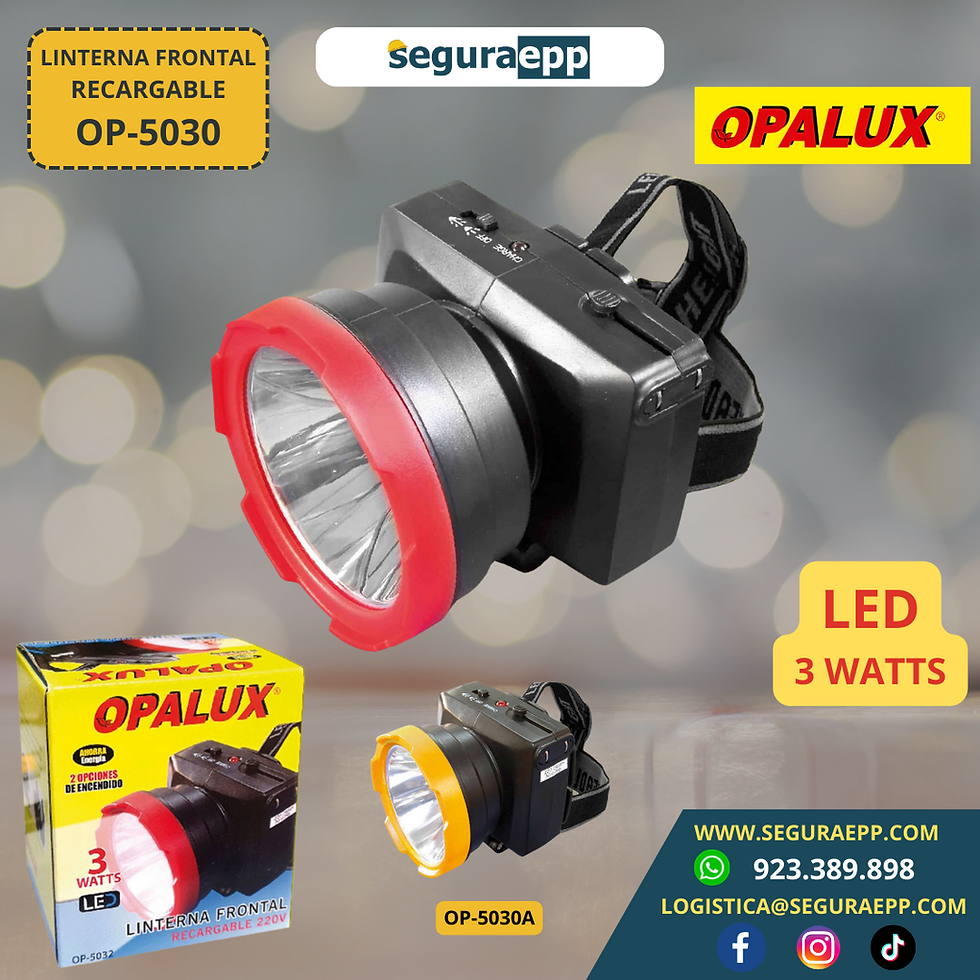 LINTERNA FRONTAL RECARGABLE OPALUX