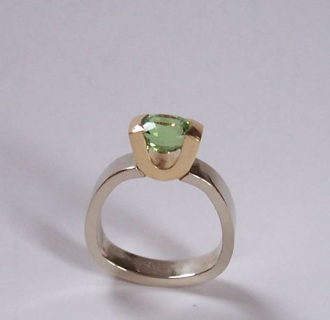 14k Tourmaline U-Ring