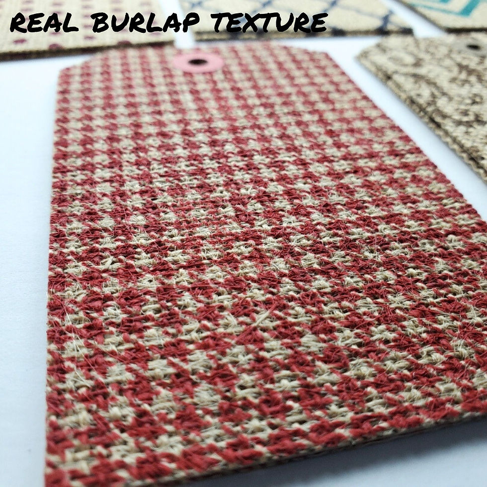 Thumbnail: 10 Burlap Tags - Junk and Art Journal Embellishments