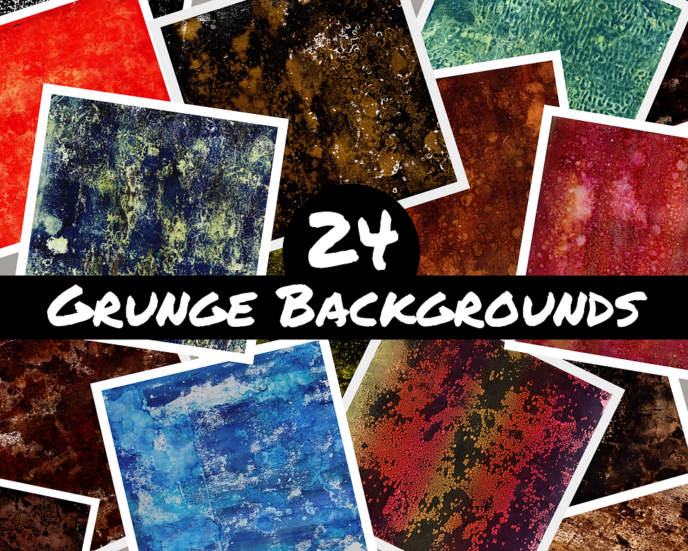 Thumbnail: Digital Paper | Gel Printed Grungy Printable Backgrounds | Grunge Backgrounds