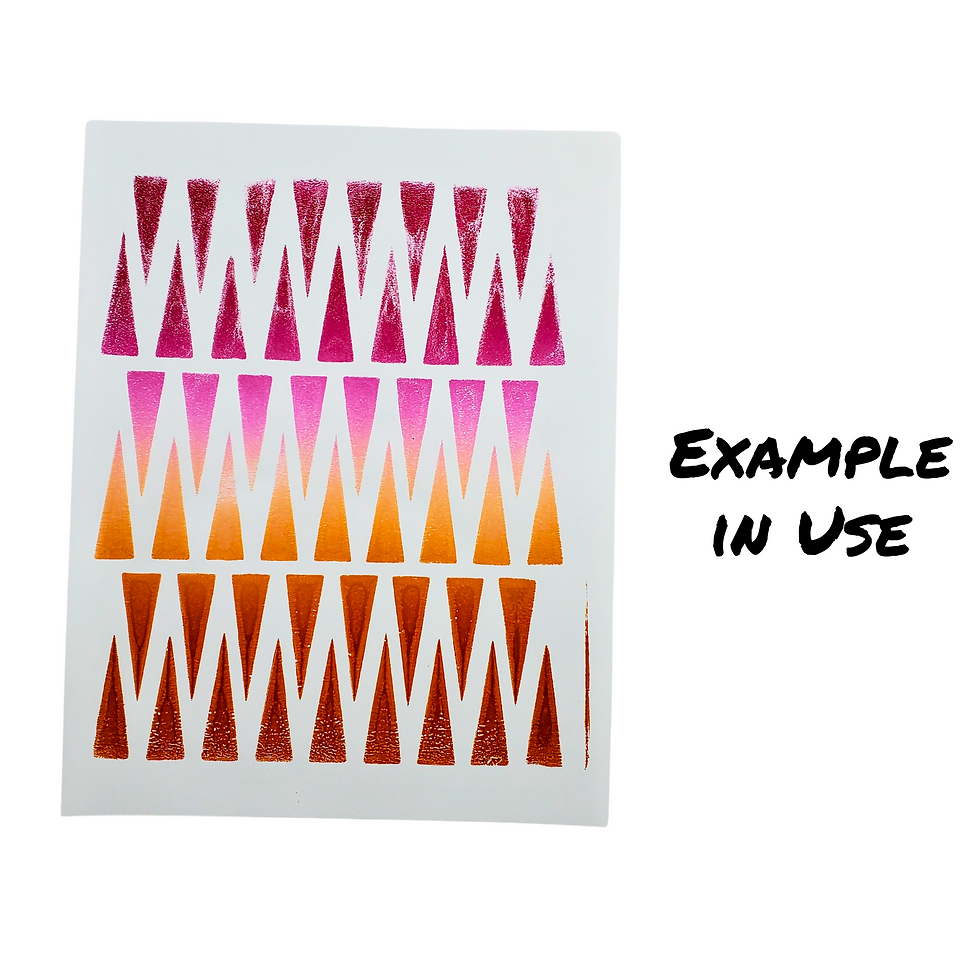 Thumbnail: Large Triangles Geometric Stencil 8"x10" | 9Mil Plastic