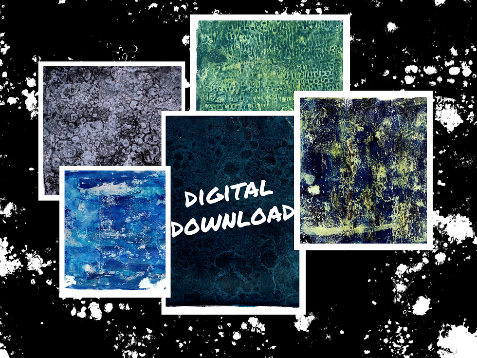 Thumbnail: Digital Paper | Gel Printed Grungy Printable Backgrounds | Grunge Backgrounds