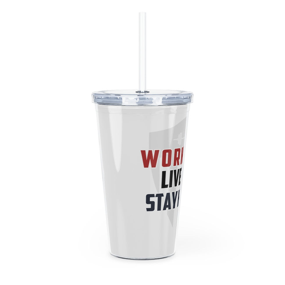 Thumbnail: Plastic Tumbler with Straw
