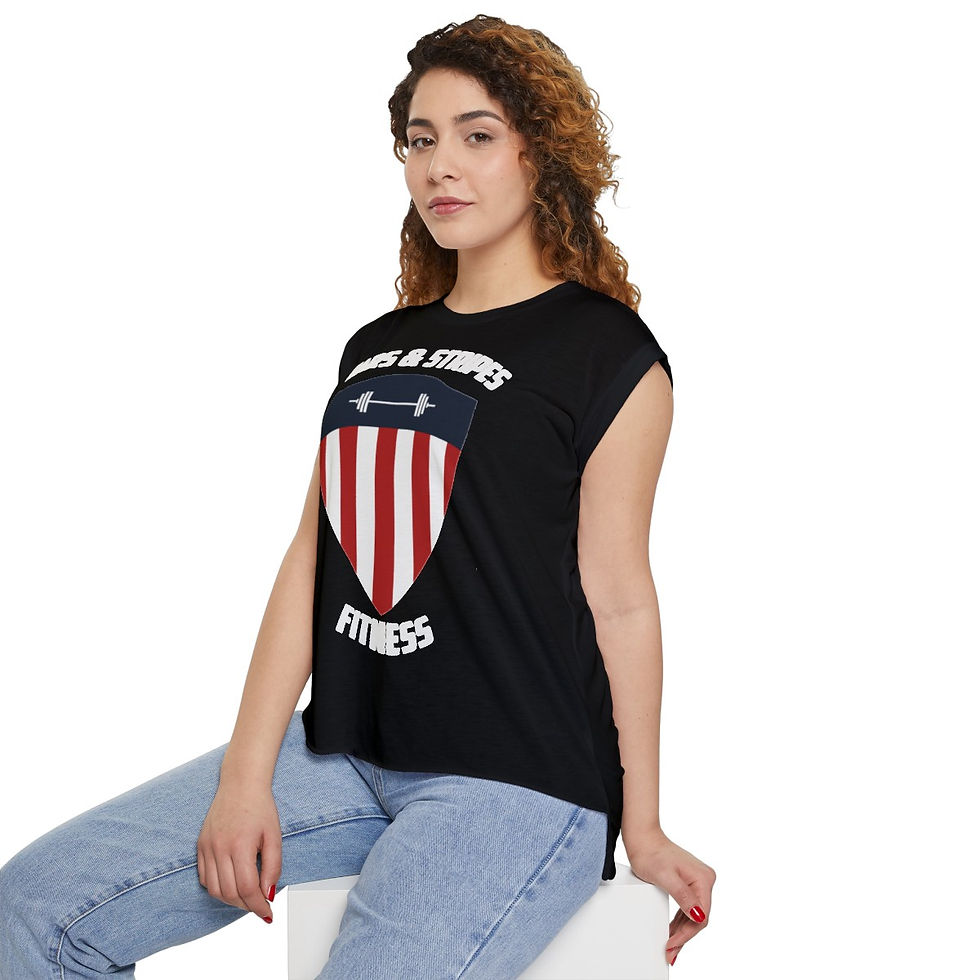 Thumbnail: Women’s Flowy Rolled Cuffs Muscle Tee