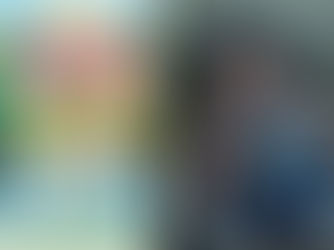 Illustration of a library with people of all ages in front, with a banner that says Find Your Joy. On the right is a photo of Mychal Threets wearing a Library Joy shirt