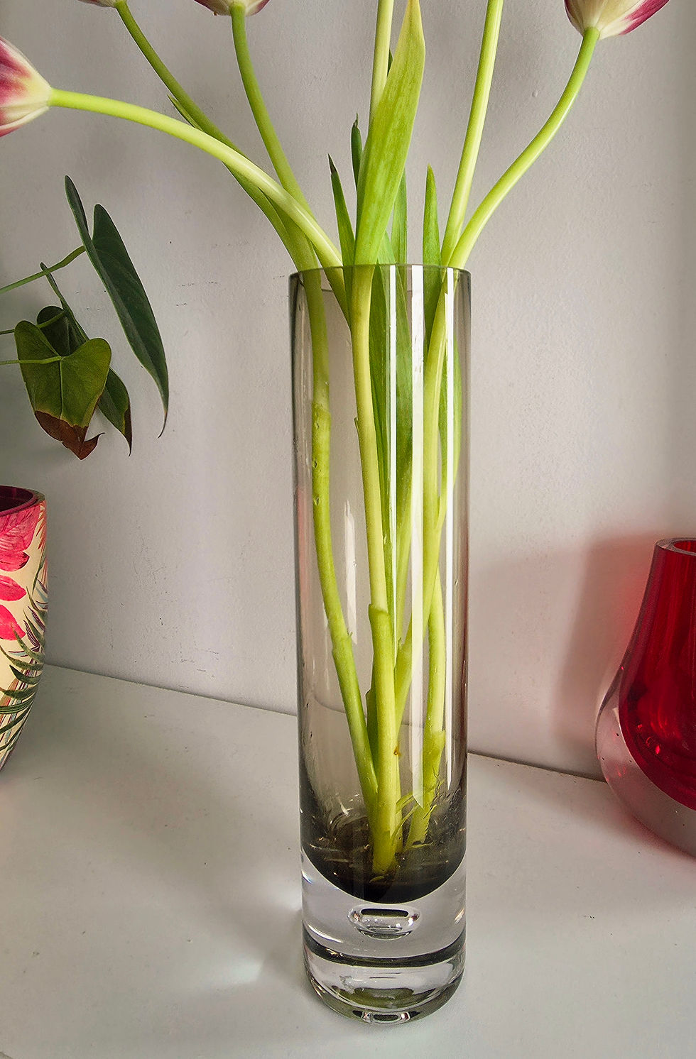 Thumbnail: Mid-Century 1960's Las Palmas smoked glass vase by Roland Posch for Gral Glas