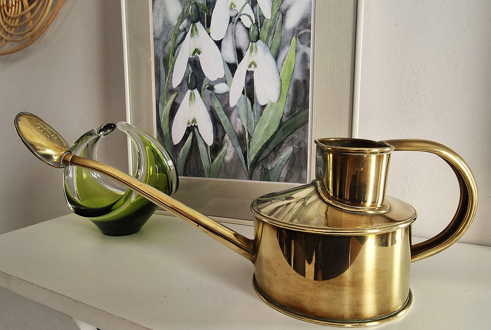 Thumbnail: Genuine vintage Haws small brass watering can