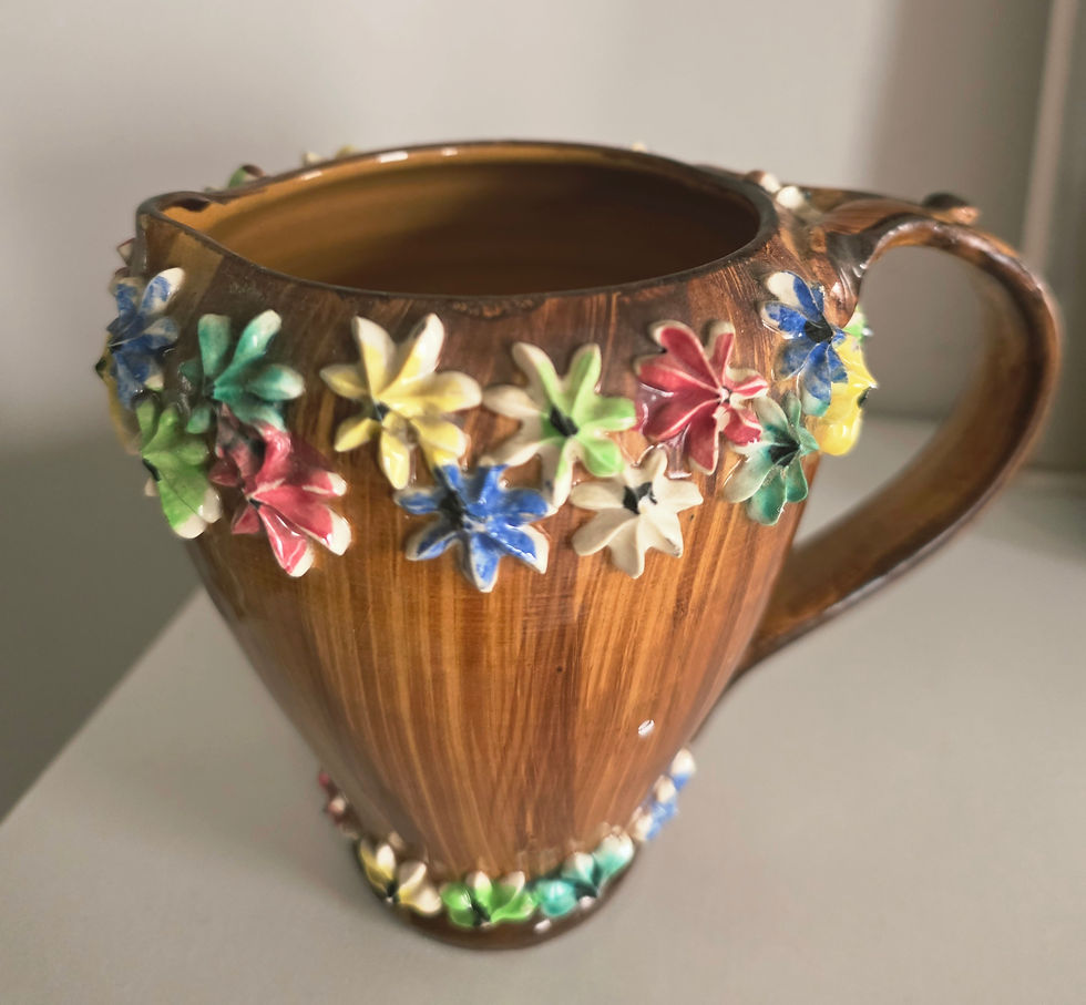 Thumbnail: Pretty 1950's Italian Fratelli Fanciullacci ceramic jug