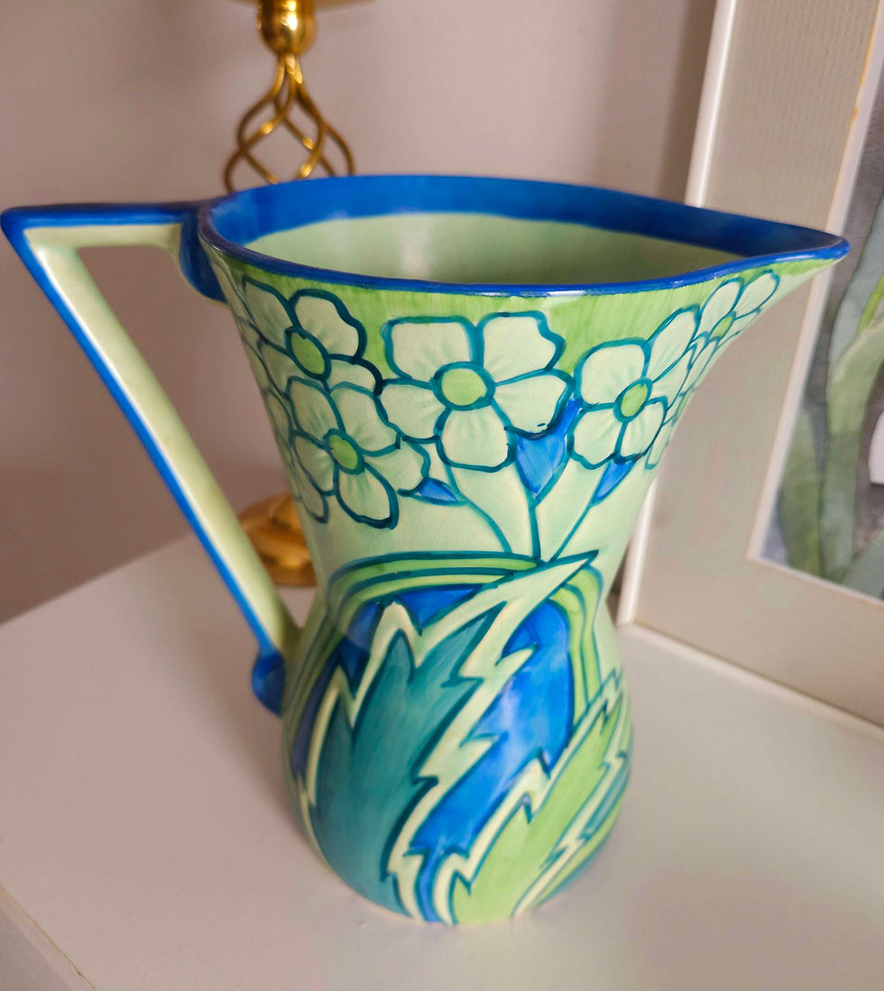 Thumbnail: Rare 1930's Phoenix ware art deco jug vase by Thomas Forester & Sons