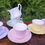 Thumbnail: Pretty 1940's Old Royal rainbow tea set by Sampson Smith