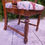 Thumbnail: Carver style wood & cane chair with shaped, carved top