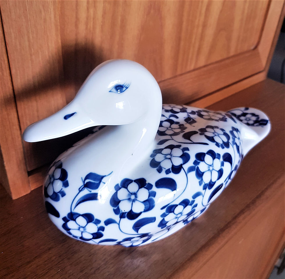 Thumbnail: Large porcelain duck ornament