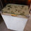 Thumbnail: Unusual, compact, 1950's laundry basket, possibly Lloyd Loom with glass top