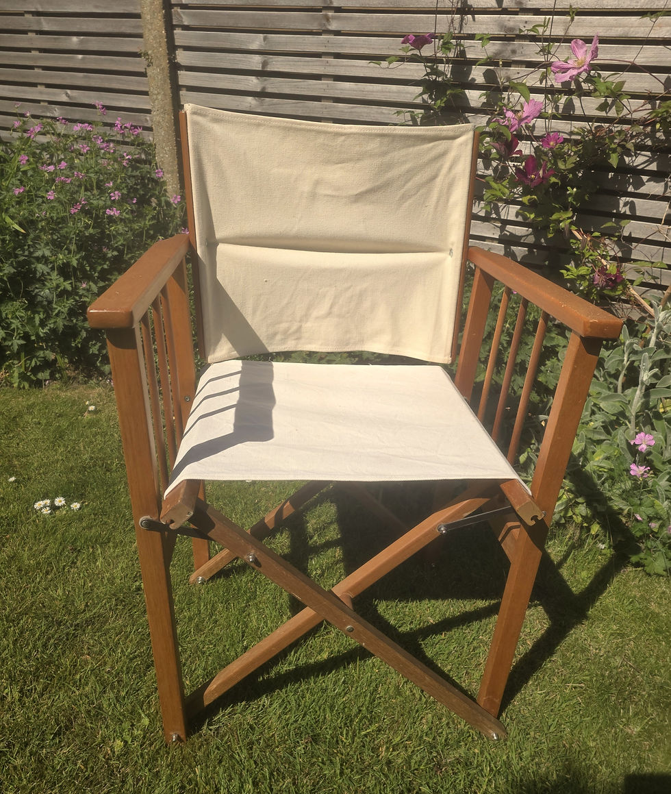 Thumbnail: Vintage teak and canvas Director's Chair