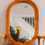 Thumbnail: Oval pine framed vintage mirror