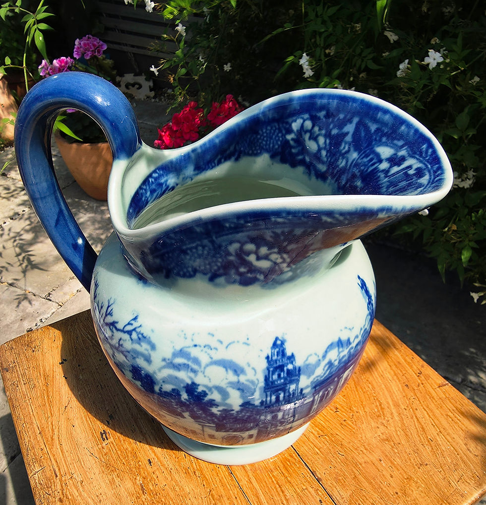 Thumbnail: Impressive, flawless Victoria Ware Ironstone ornamental washbowl set