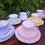 Thumbnail: Pretty 1940's Old Royal rainbow tea set by Sampson Smith