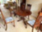Thumbnail: Fabulous set of 6 antique oak dining chairs with barley twist legs