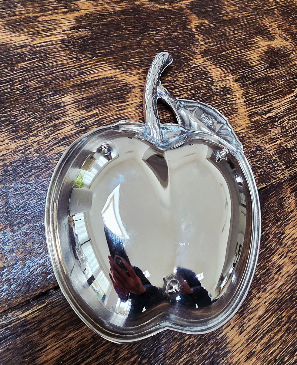 Thumbnail: 1950's silver plate apple trinket dish by Seba